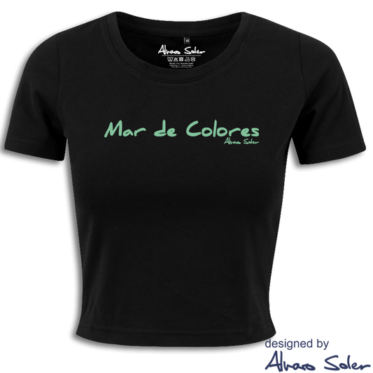 Alvaro Soler Crop Top Tee Schwarz