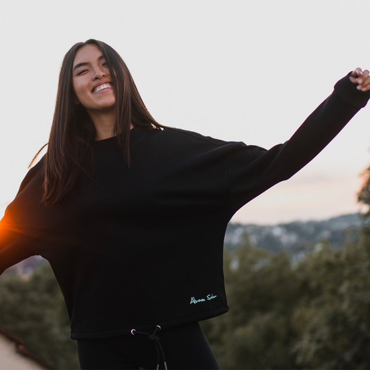 Alvaro Soler Crop Top Sweater Schwarz