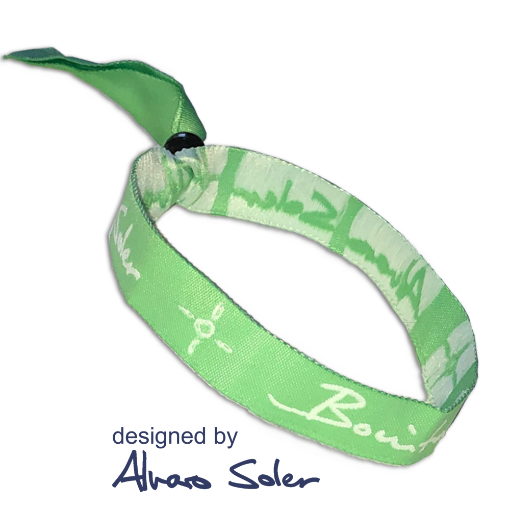 Alvaro Soler Armband Stoff Grün