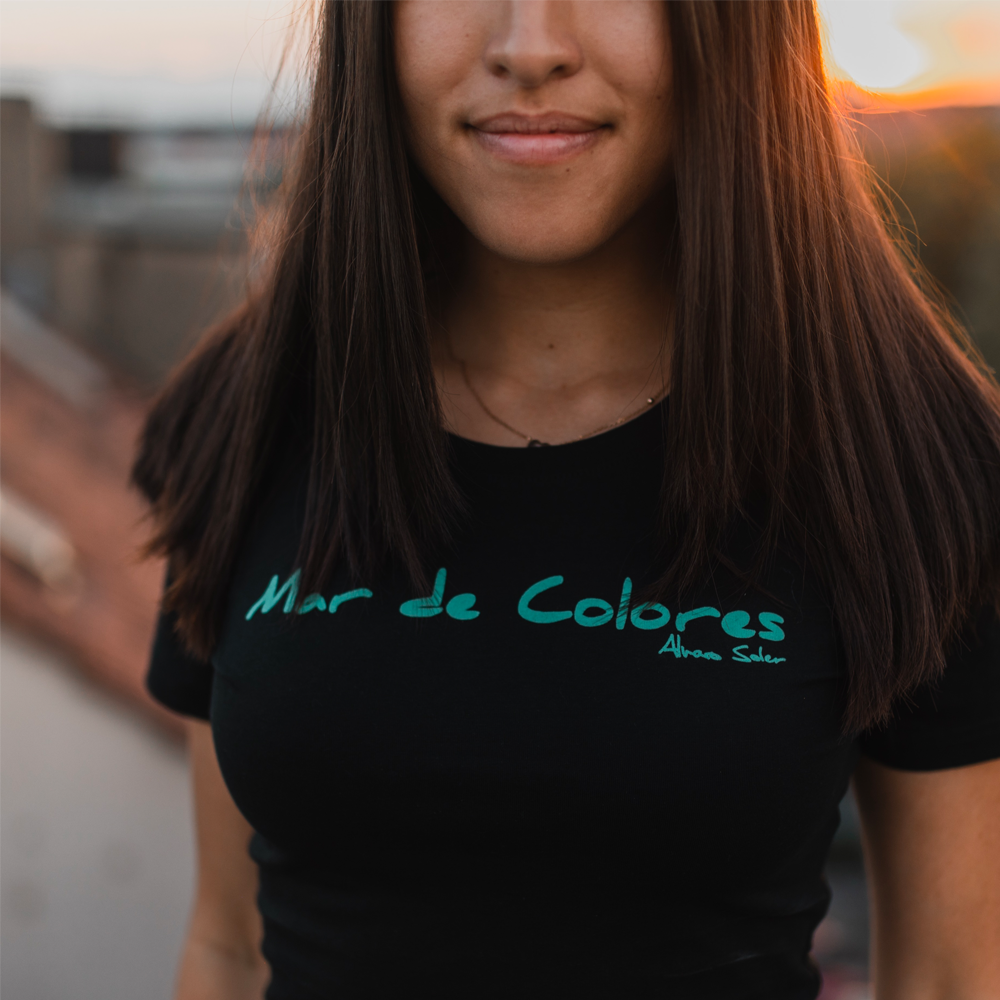 Alvaro Soler Crop Top Tee Schwarz