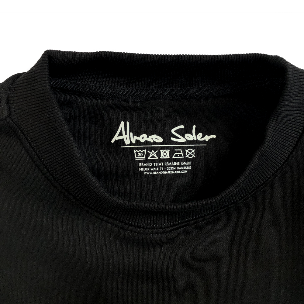 Alvaro Soler Crop Top Sweater Schwarz
