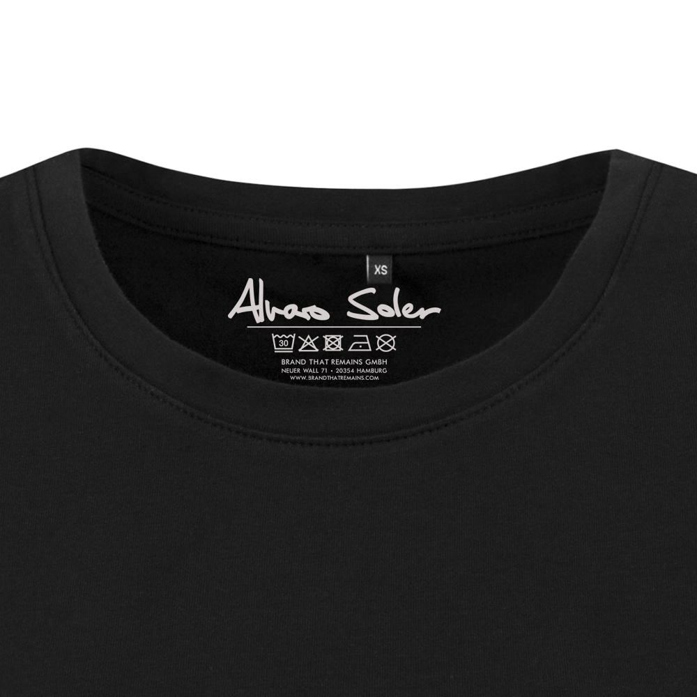 Alvaro Soler Crop Top Tee Schwarz