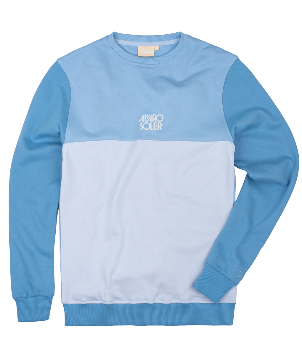 Sudadera Soler de cuello redondo azul