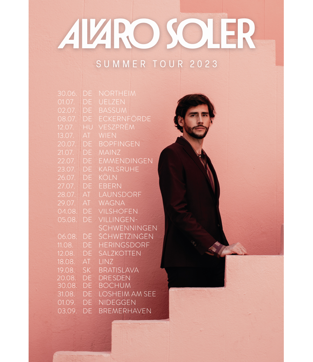 Alvaro Soler Sommer Tour 2023 Poster